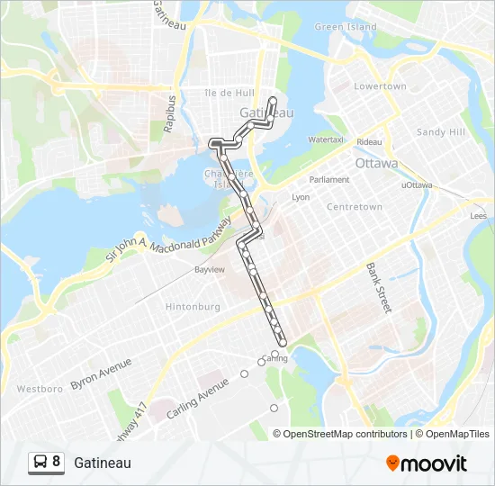 8 Bus Line Map