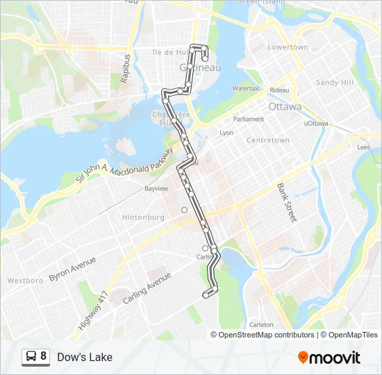 8 Bus Line Map