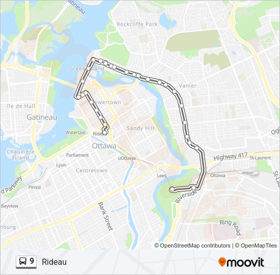 9 Bus Line Map