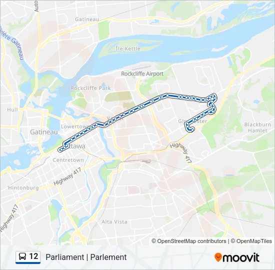 12 Bus Line Map