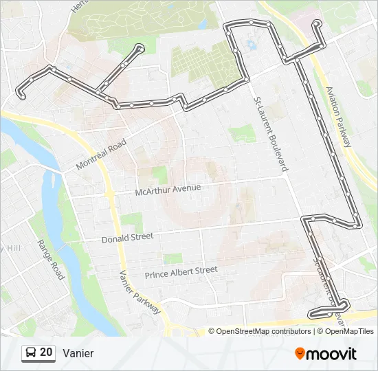 20 Bus Line Map