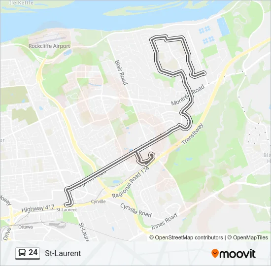 24 Bus Line Map