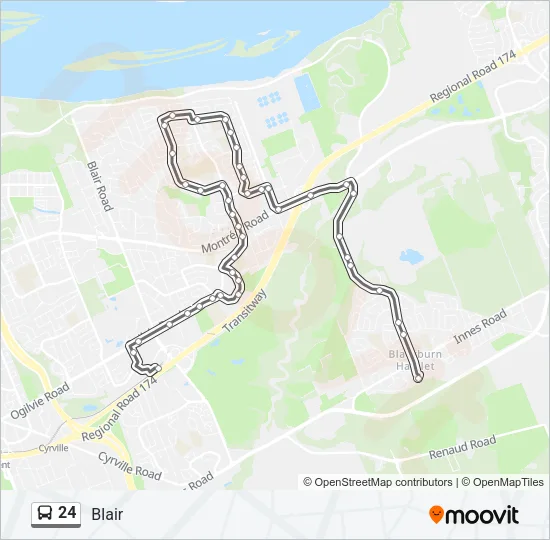 24 Bus Line Map