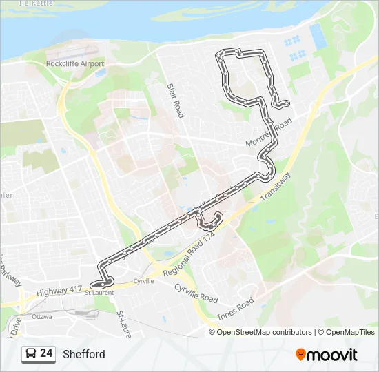 24 Bus Line Map
