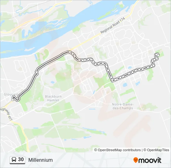 30 Bus Line Map