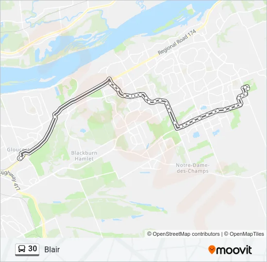 30 Bus Line Map