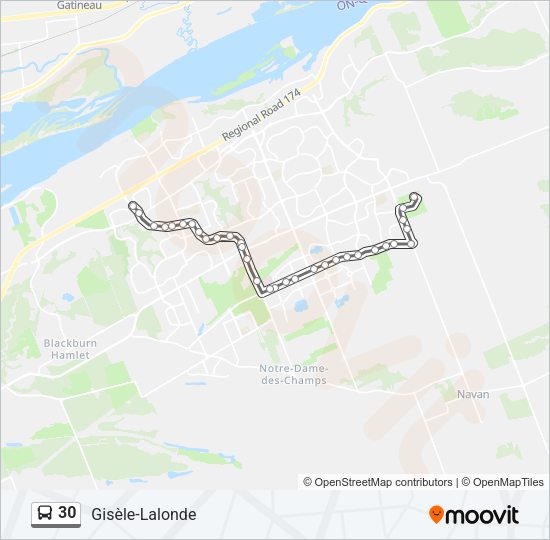 30 Bus Line Map