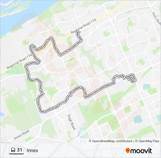 31 Bus Line Map