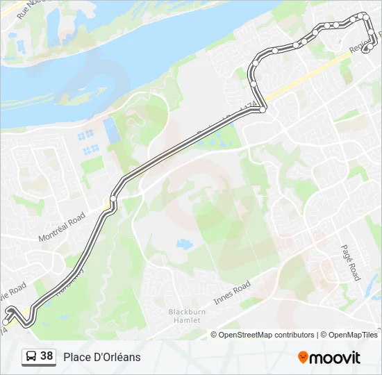 38 Bus Line Map
