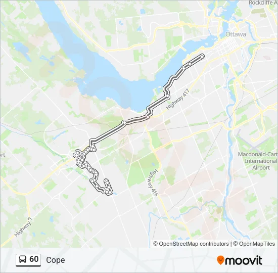 60 Bus Line Map