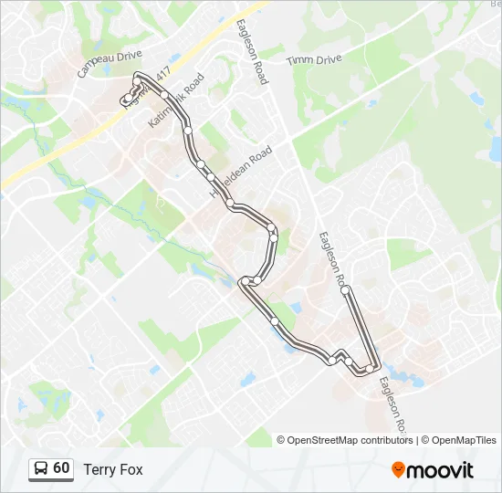 60 Bus Line Map
