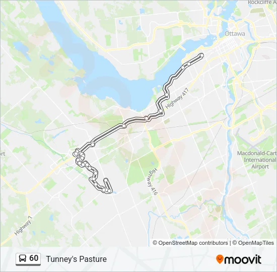 60 Bus Line Map
