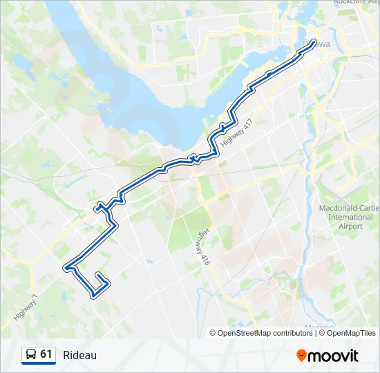 61 Bus Line Map