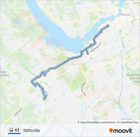 62 Bus Line Map