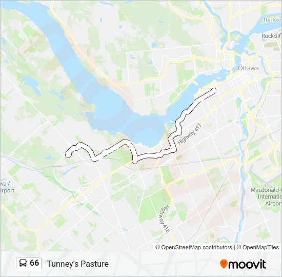 66 Bus Line Map
