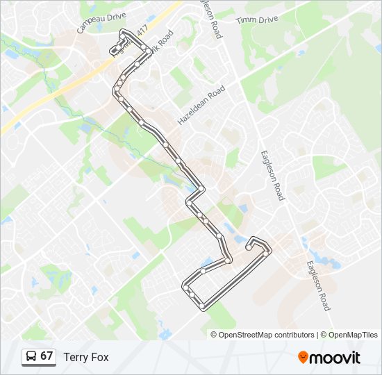 67 Bus Line Map