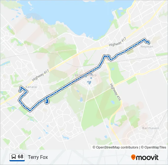 68 Bus Line Map