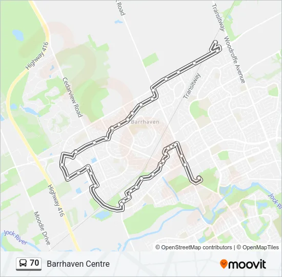 70 Bus Line Map