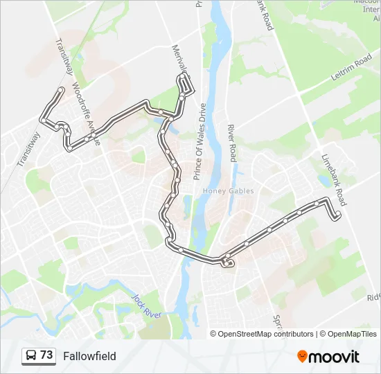 73 Bus Line Map