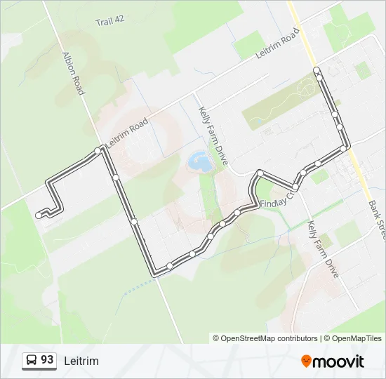 93 Bus Line Map