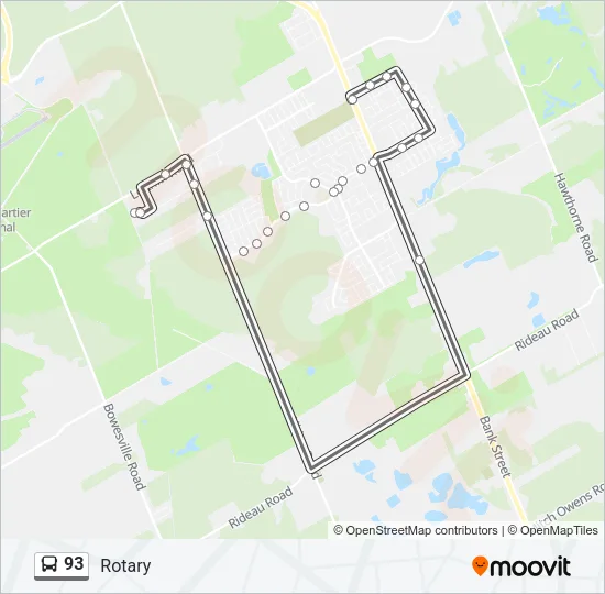 93 Bus Line Map