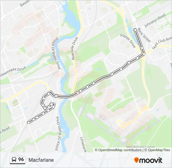 96 Bus Line Map