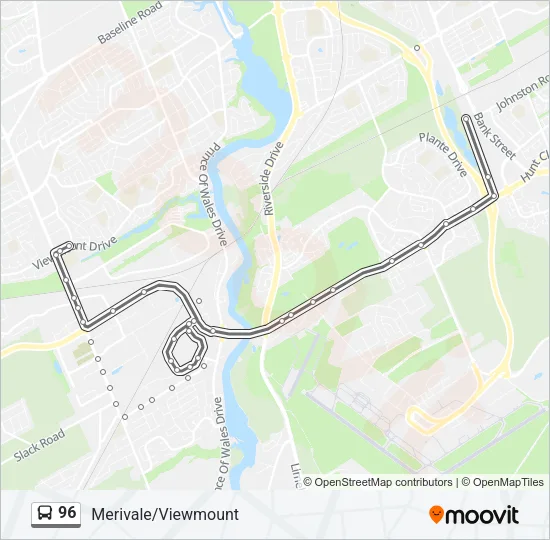 96 Bus Line Map