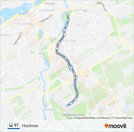 97 Bus Line Map