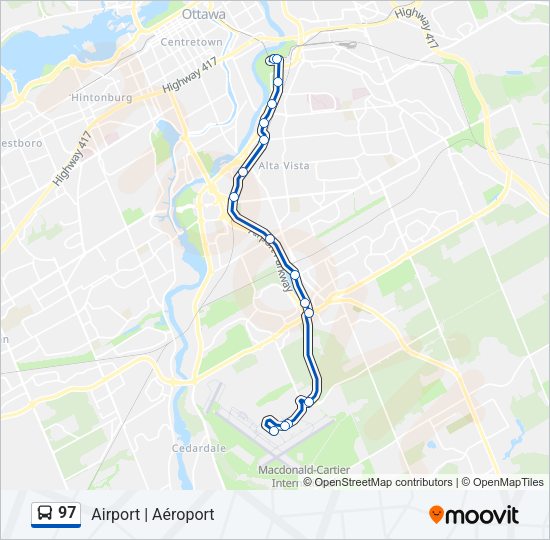 97 bus Line Map