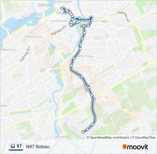 97 Bus Line Map