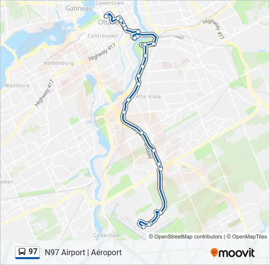 97 Bus Line Map