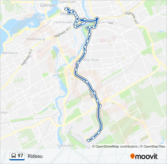 97 Bus Line Map