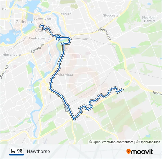 98 Bus Line Map