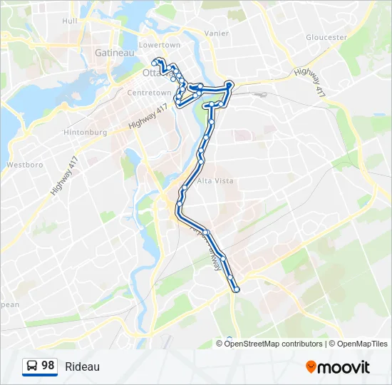 98 Bus Line Map