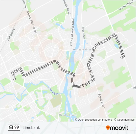 99 Bus Line Map
