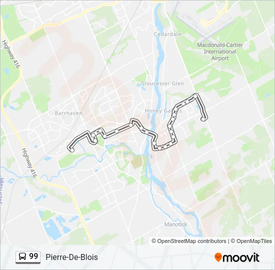 99 Bus Line Map