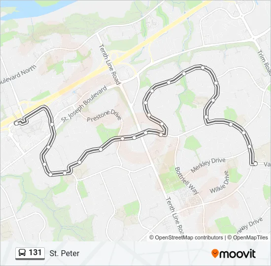 131 Bus Line Map