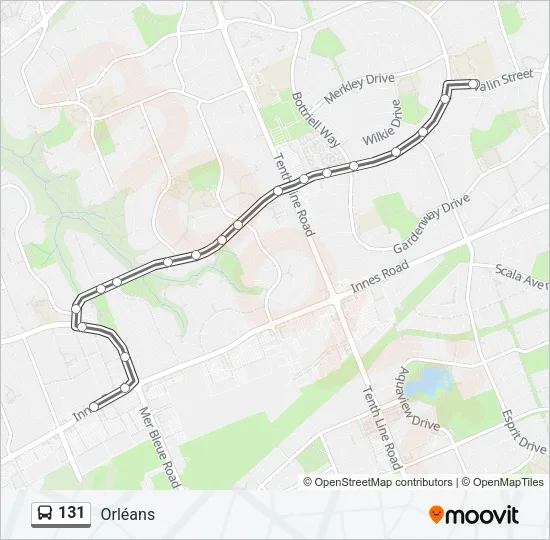 131 Bus Line Map