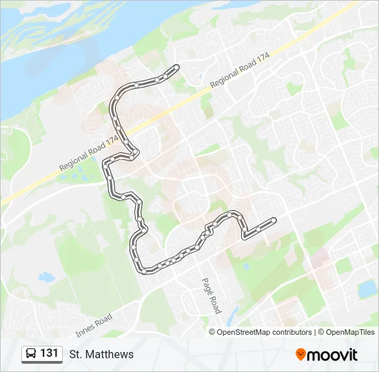 131 Bus Line Map