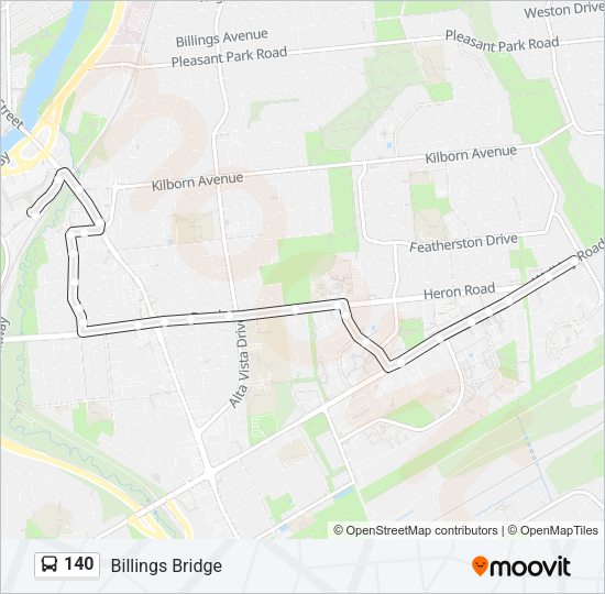 140 Bus Line Map