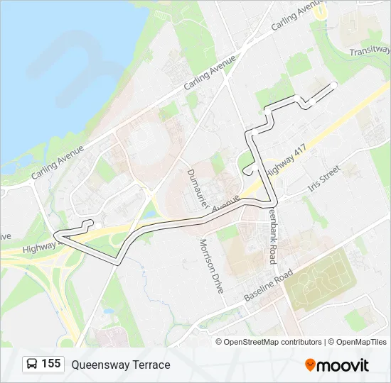 155 Bus Line Map