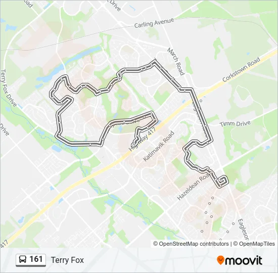 161 Bus Line Map