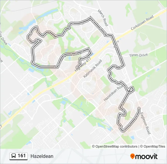 161 Bus Line Map