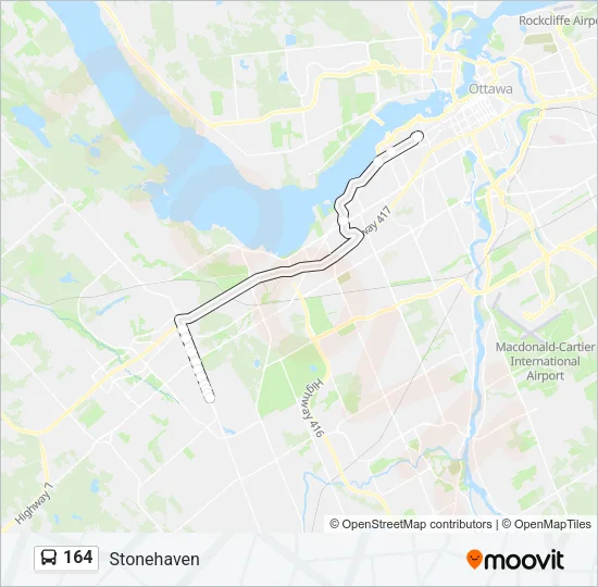 164 Bus Line Map