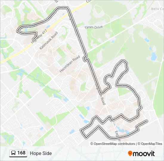 168 Bus Line Map