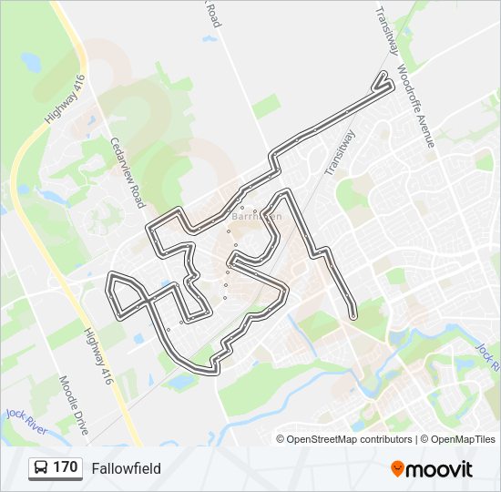 170 Bus Line Map