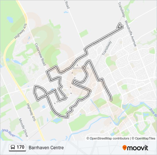 170 Bus Line Map