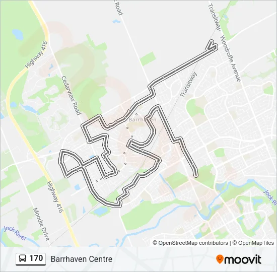 170 Bus Line Map
