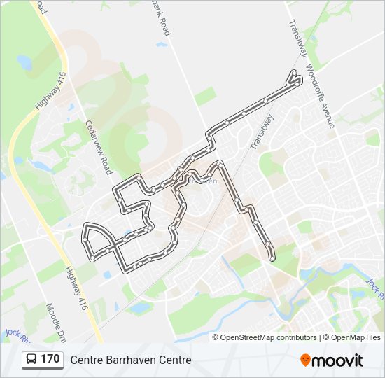 170 Bus Line Map