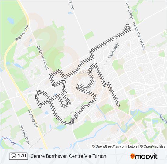 170 Bus Line Map